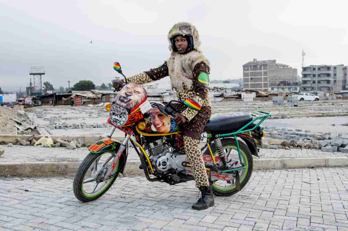 Nairobi’s motor taxi drivers sport extravagant costumes in ‘Boda Boda Madness’