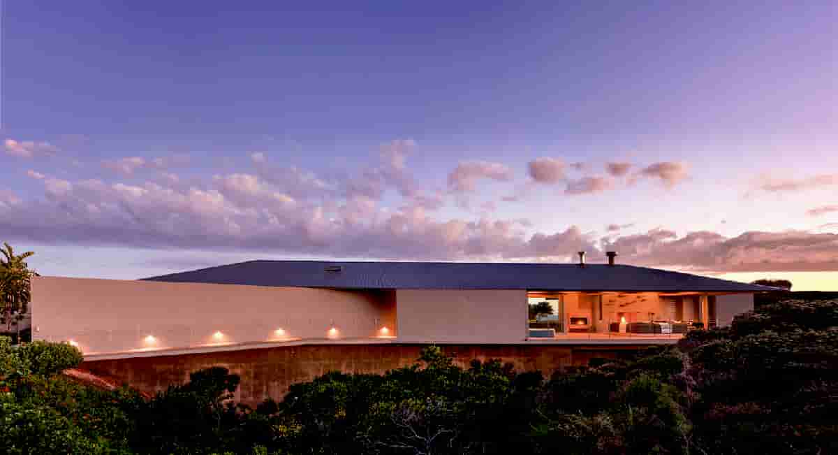 An Elegantly Floating Dune House Like Crafted Box Floats On Top Of Tree Tops