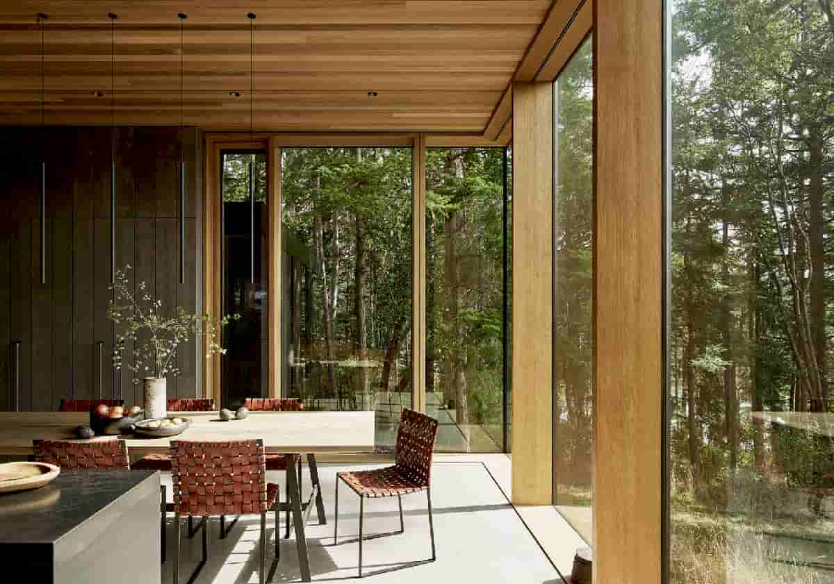 A Modern Castle Hidden On The Edge Of A Dense Forest Hillside On Whidbey Island