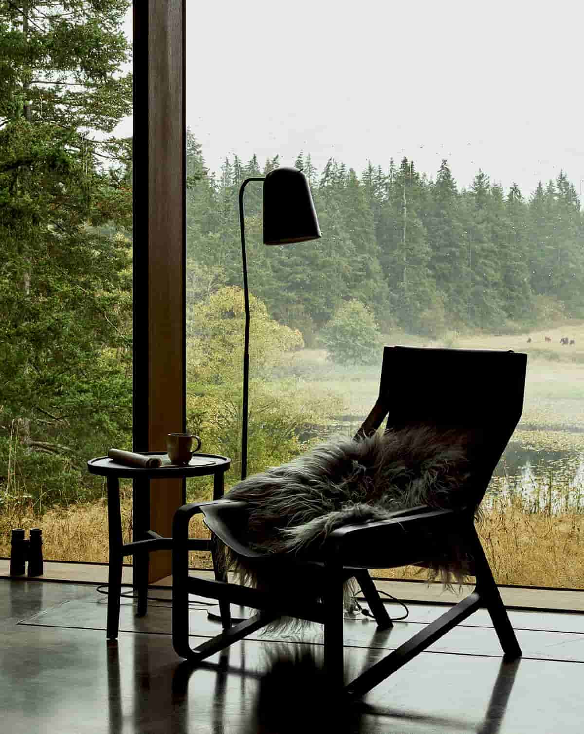 A Modern Castle Hidden On The Edge Of A Dense Forest Hillside On Whidbey Island