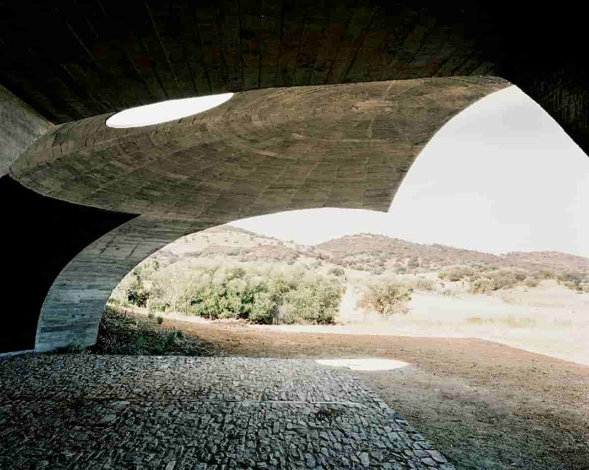The Concrete House Set Amid The Rolling Landscape Of Rural Portugal Near The Town Of Monsaraz