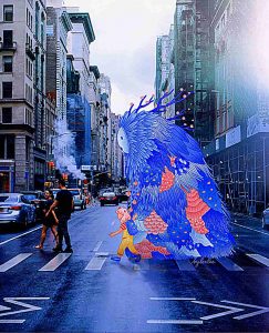 Creatures of Hope the Cheery Illustrated Monsters Strut through New York City Streets