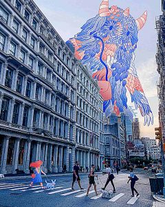 Creatures of Hope the Cheery Illustrated Monsters Strut through New York City Streets