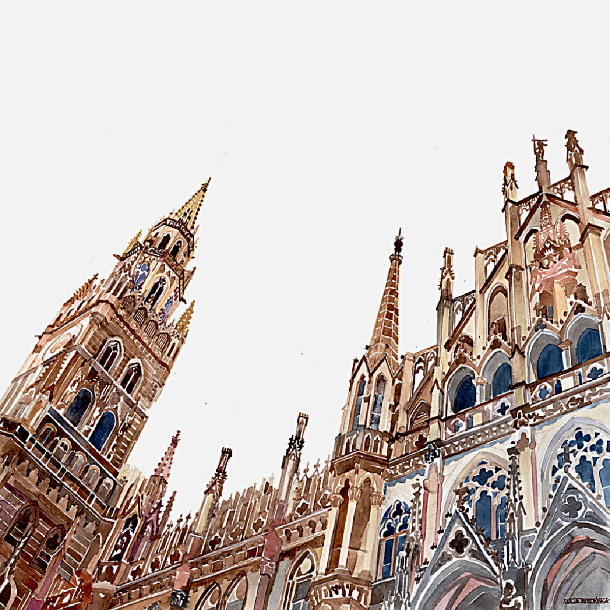 Cover Munich Germany - I’m An Architect Paints Famous Cities Around The World In Watercolor