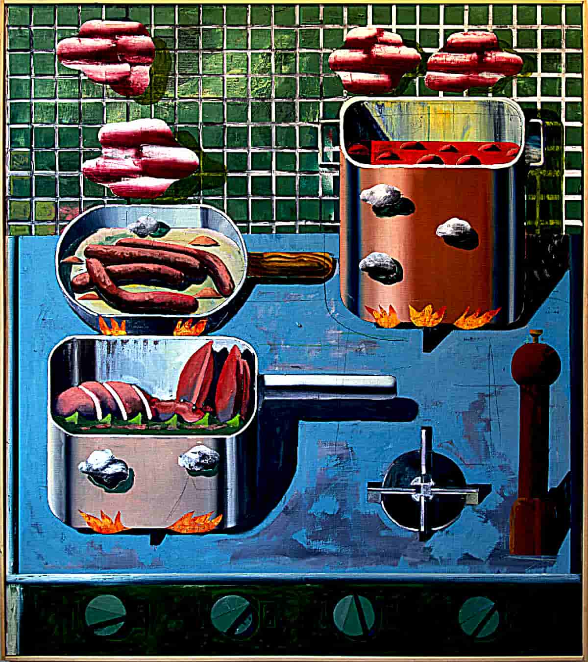Vivid Oil Paintings by Kristof Santy Present Humble Meals as Bold Gastronomic Decadence; Unit London Showcases Vivid Paintings by Belgian artist Kristof Santy