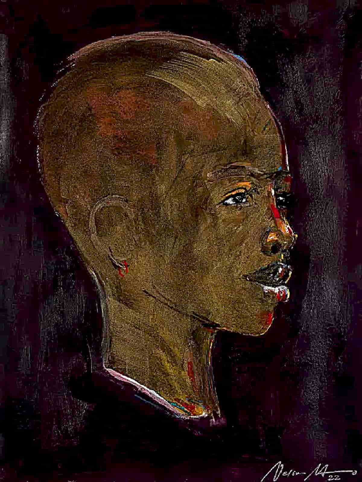 Energetic markings in charcoal delineate Nelson Makamo’s charismatic rendered in lively, gestural lines of charcoal candid portraits of childhood joy