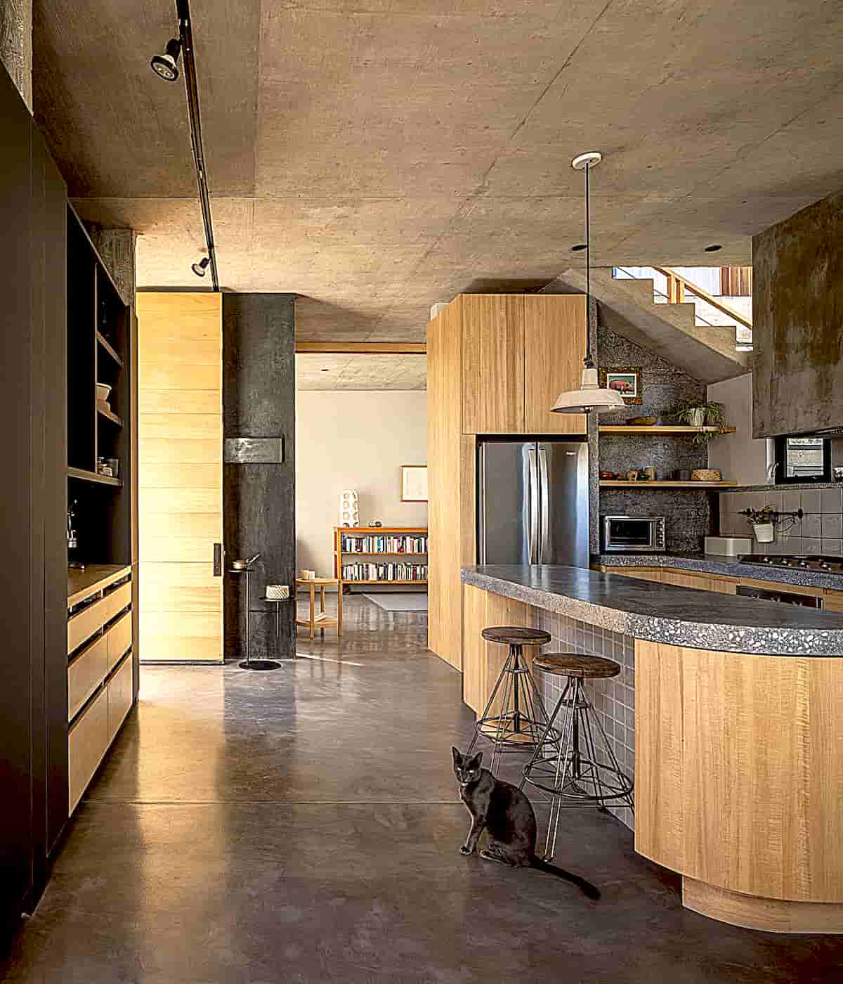 Architect Mauricio Alonso Uses Ceramics and Wood to Add Texture to a Concrete House in Mexic