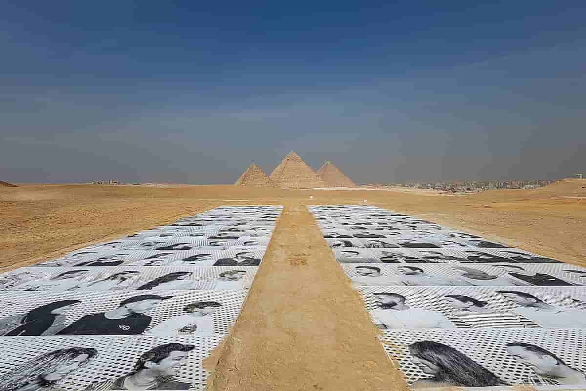Artists Converse with Egypt's Cultural Legacy in front of the Pyramids of Giza