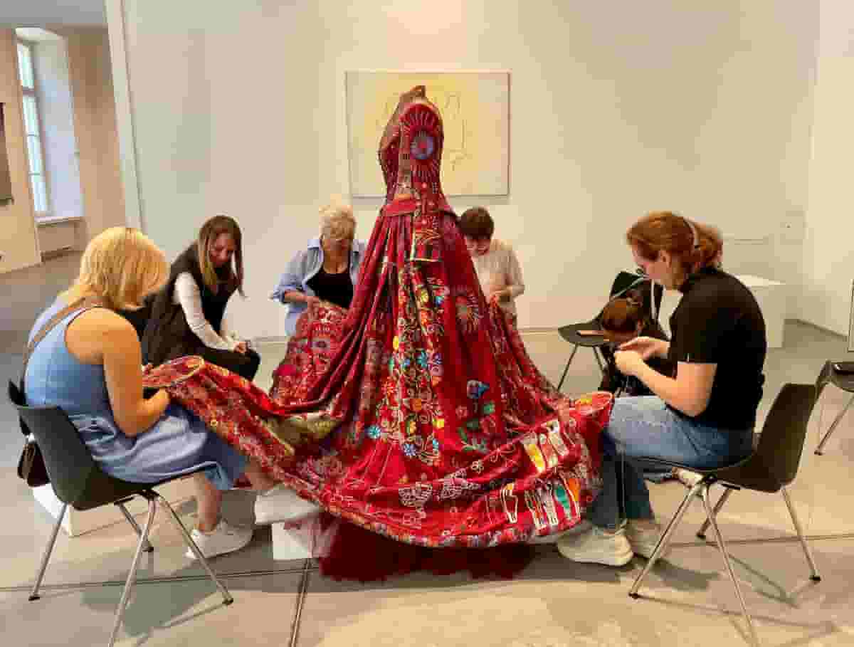 Embroidery Project Connects Women Around the Globe : #COMMUNITY, #EMBROIDERY, #FASHION, #TEXTILES, #THE RED DRESS,