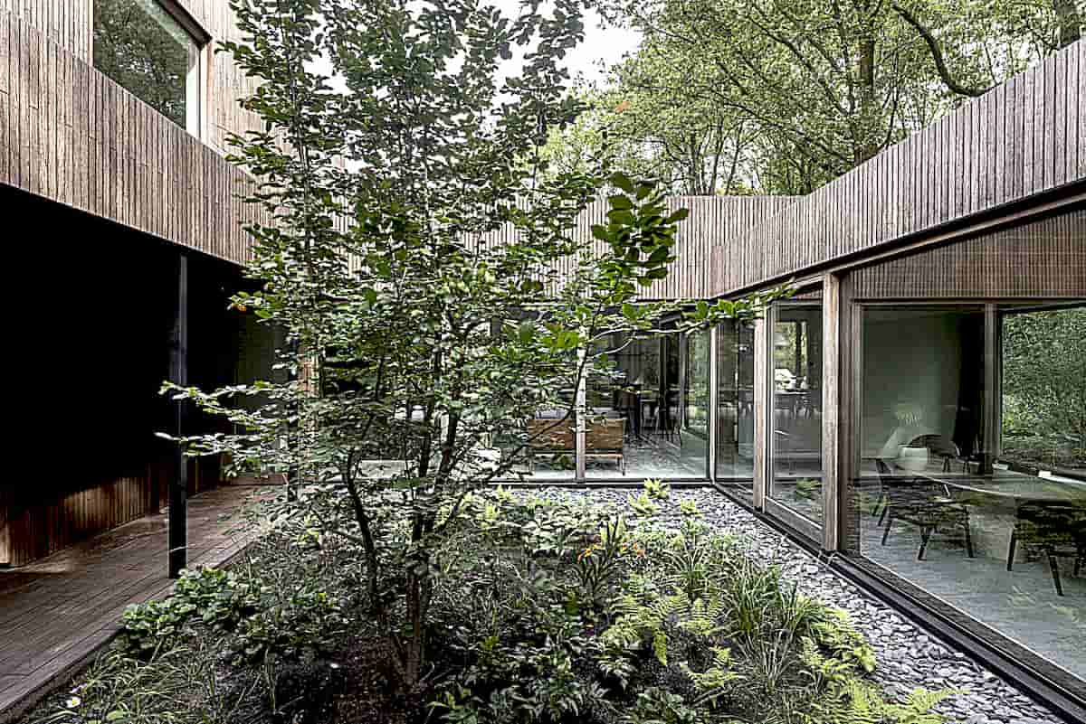 Open-parkvilla : Nestled in a wooded environment while preserving a high-quality residential area that offers tranquility space, and lush surroundings — #Houses #Limburg #residential_park #Residential_Architecture #The_Netherlands, #Villa