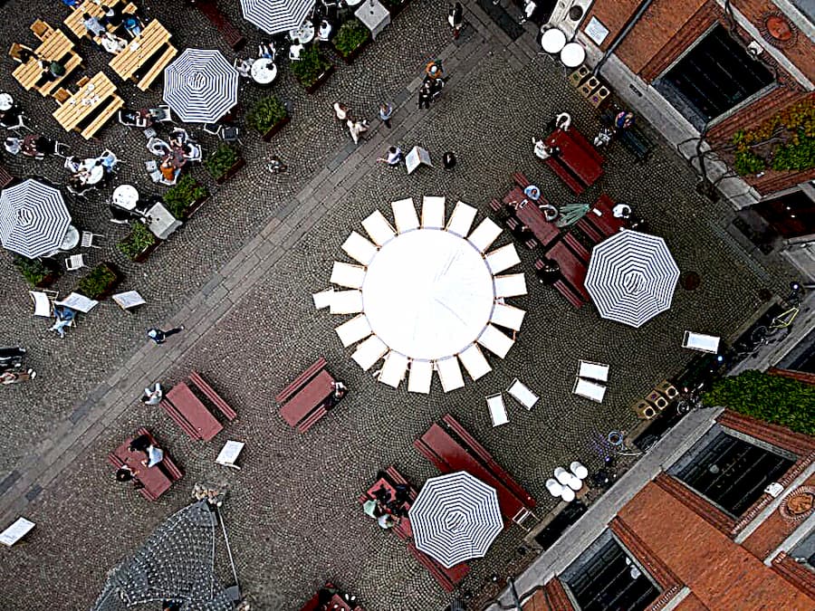 A Temporary Pavilion Made of 108 Deck Chairs Blooms Daily