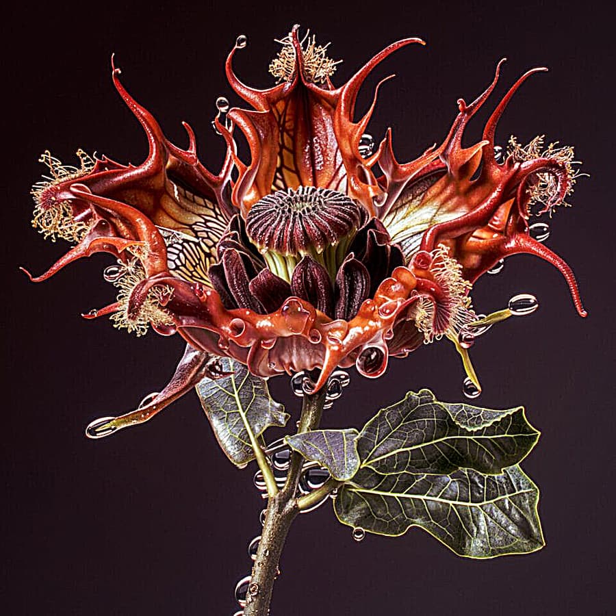 Latest Project Pushes The Boundaries of Floral Design to a Bizarrely Beautiful Place Drippy, Feathery, and Spiny Growths Spring From Otherworldly 