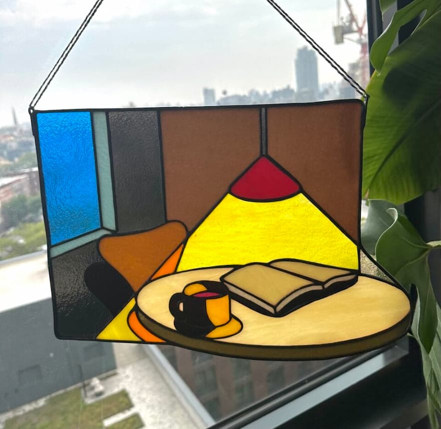 In the Mood for Food, Soeun Lee Solders Vibrant Stained Glass Visions of Comfort—Drawing on her background in illustration, Soeun Lee captures atmospheric tableaux of sunny breakfasts and relaxing reading spots in stained glass