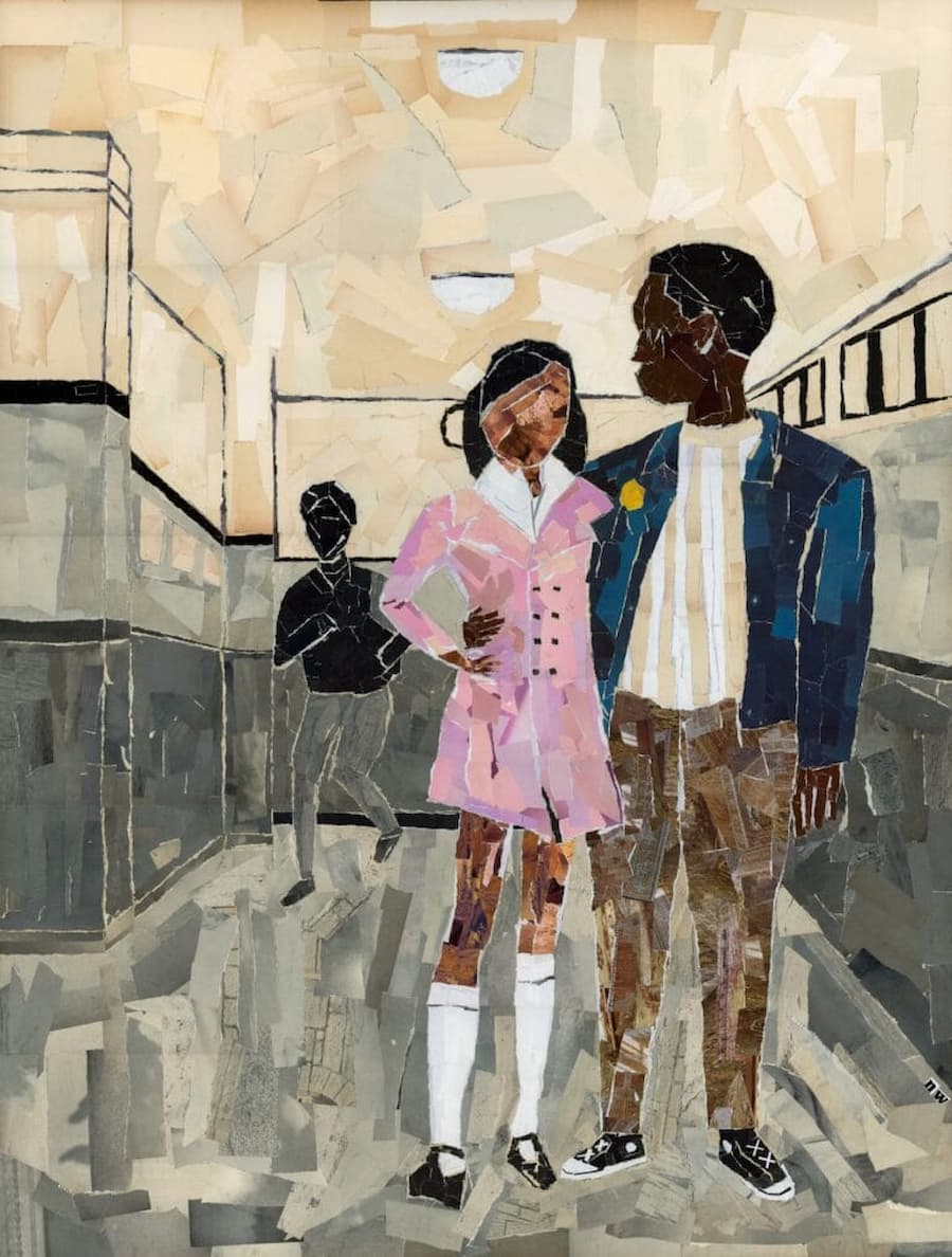 Intimacy Centers in Nia Winslow’s Nostalgic Paper Collages Highlighting Black Experiences