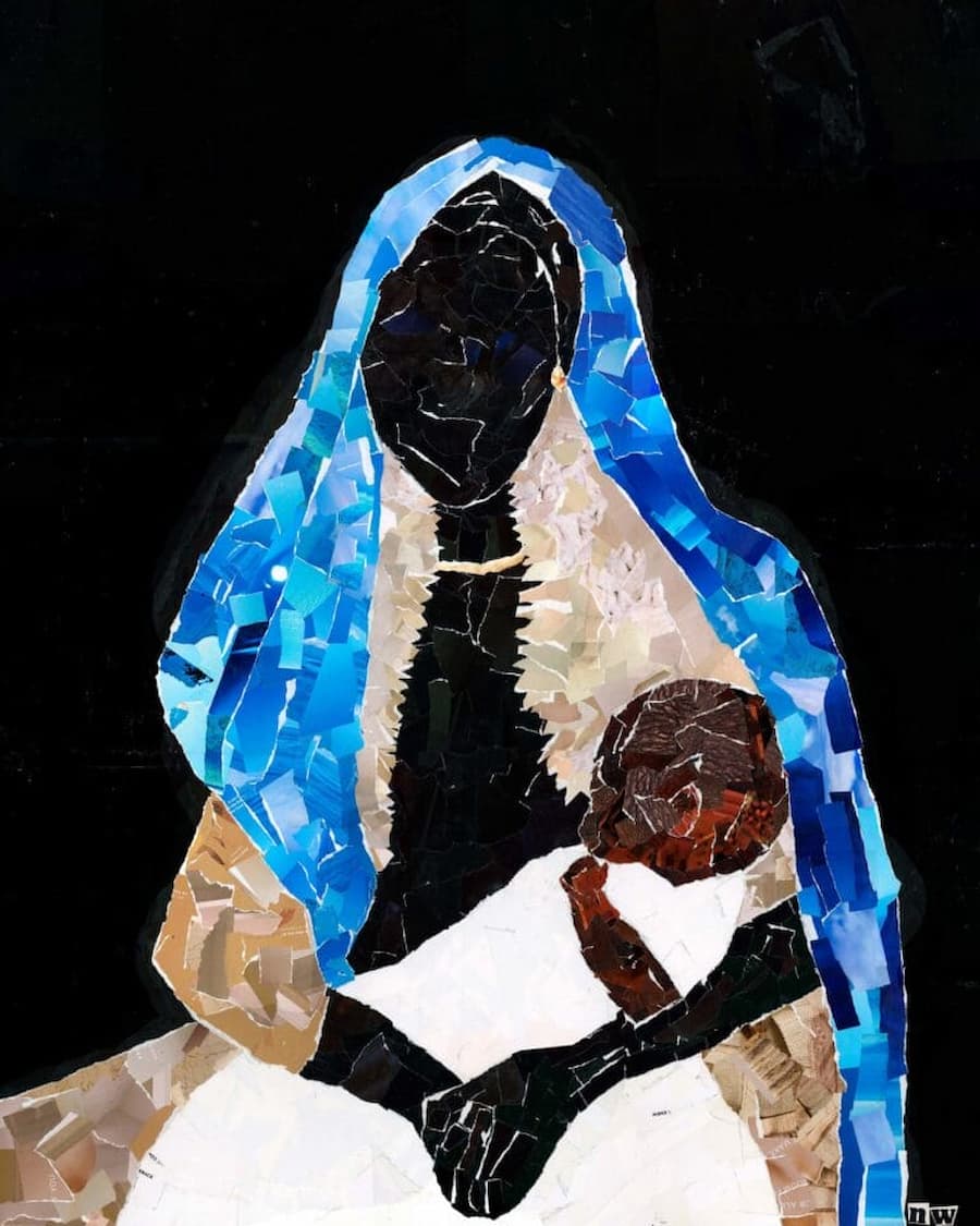 Intimacy Centers in Nia Winslow’s Nostalgic Paper Collages Highlighting Black Experiences