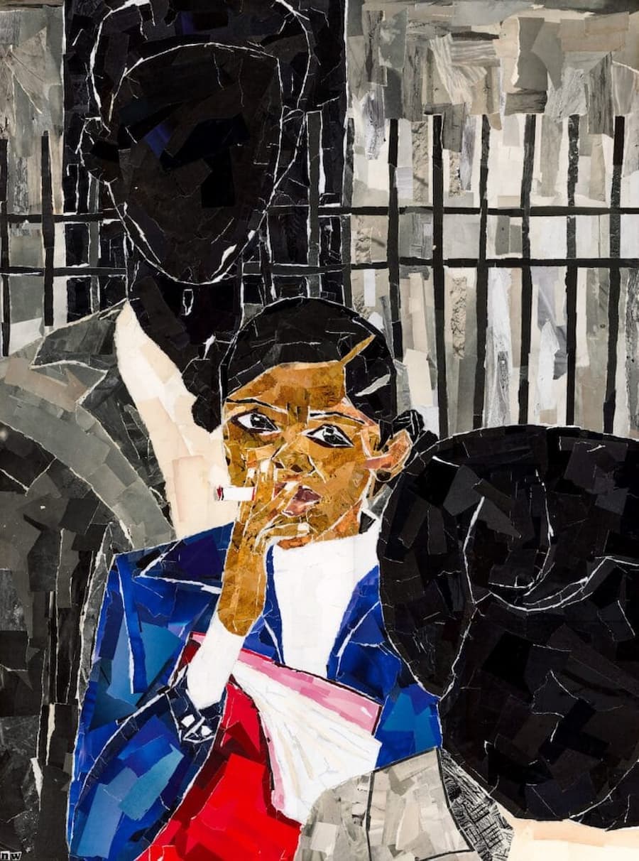 Intimacy Centers in Nia Winslow’s Nostalgic Paper Collages Highlighting Black Experiences