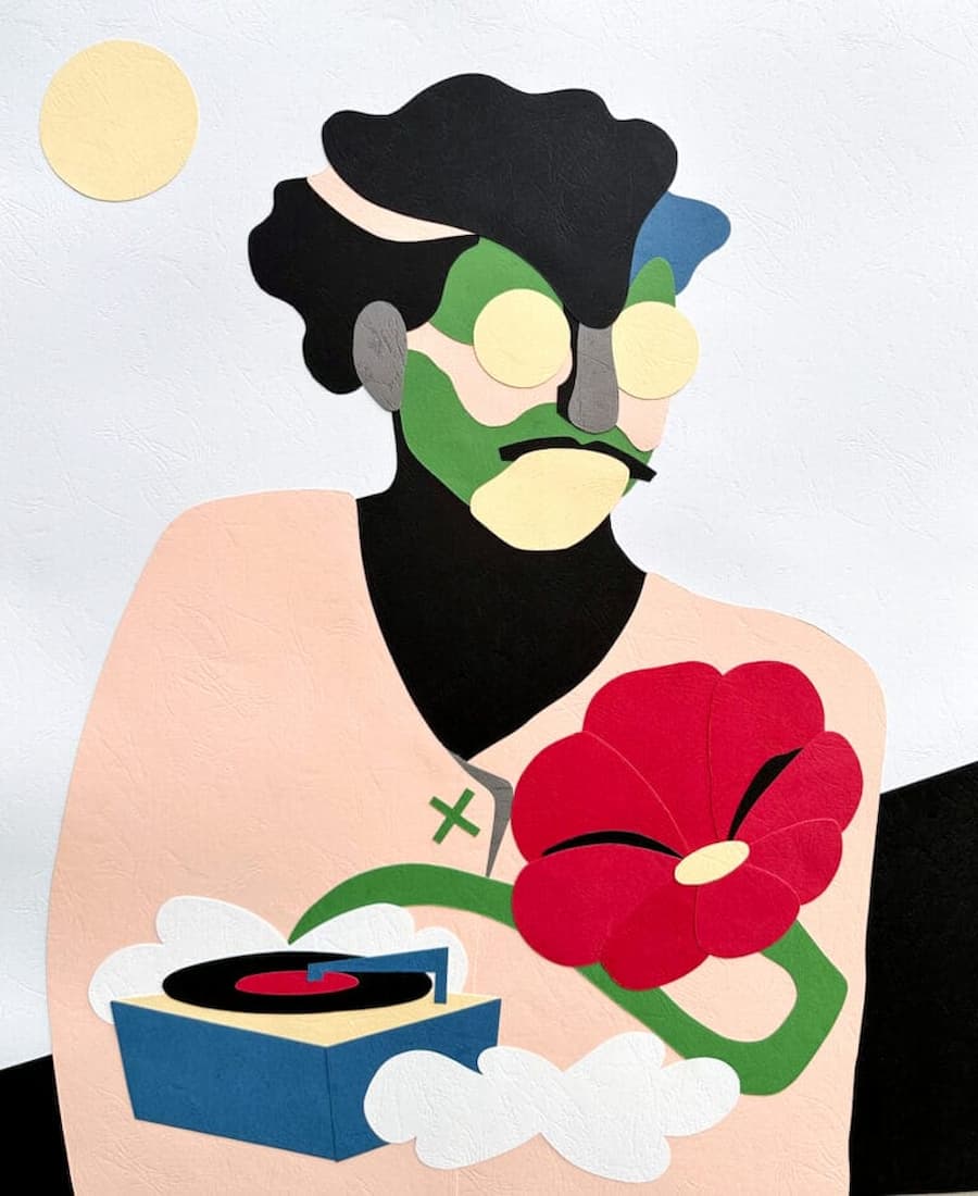 Vibrant Paper Collages by Lawrence Meju Explore Daily Life and the Human Psyche