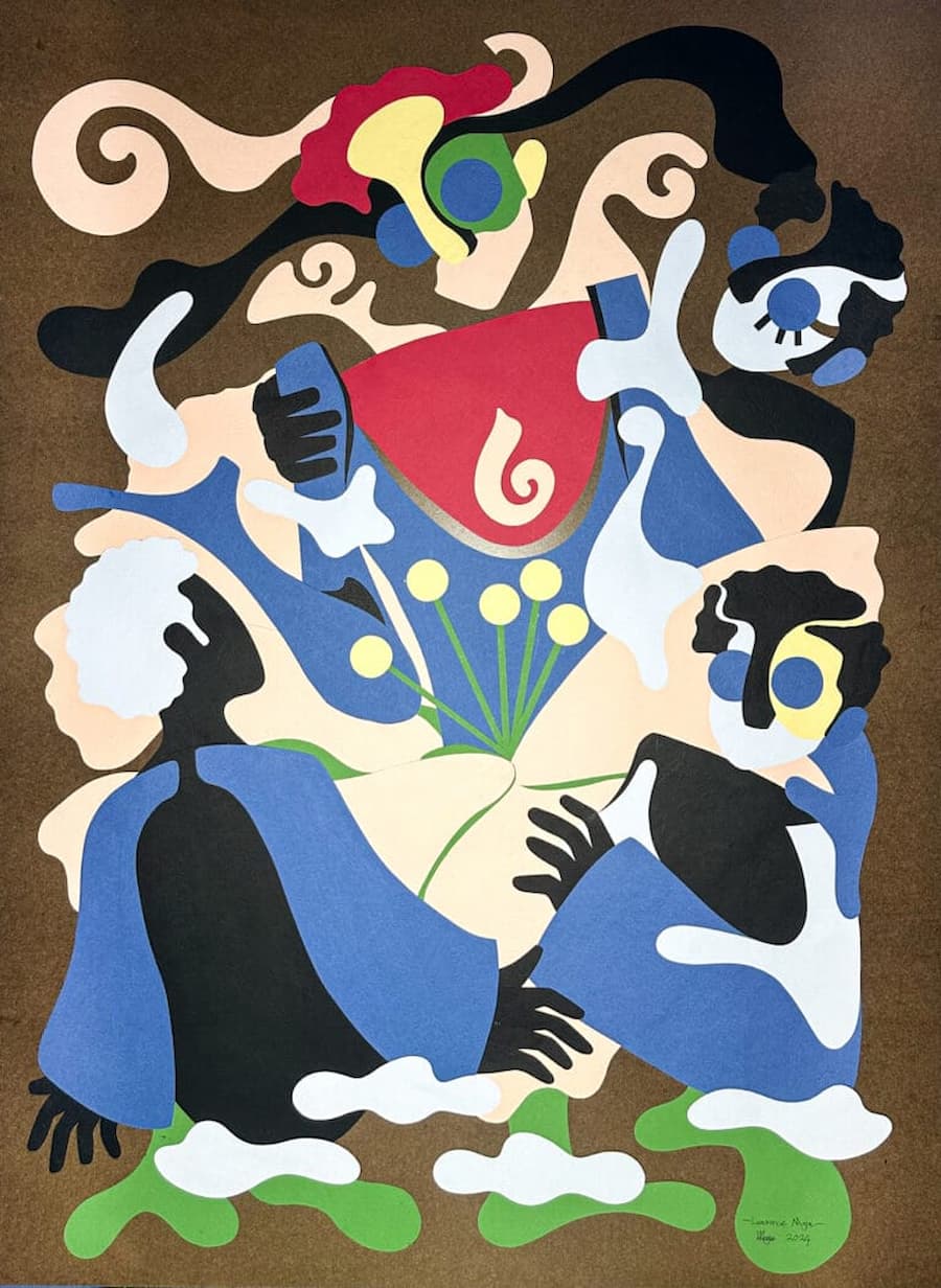 Vibrant Paper Collages by Lawrence Meju Explore Daily Life and the Human Psyche