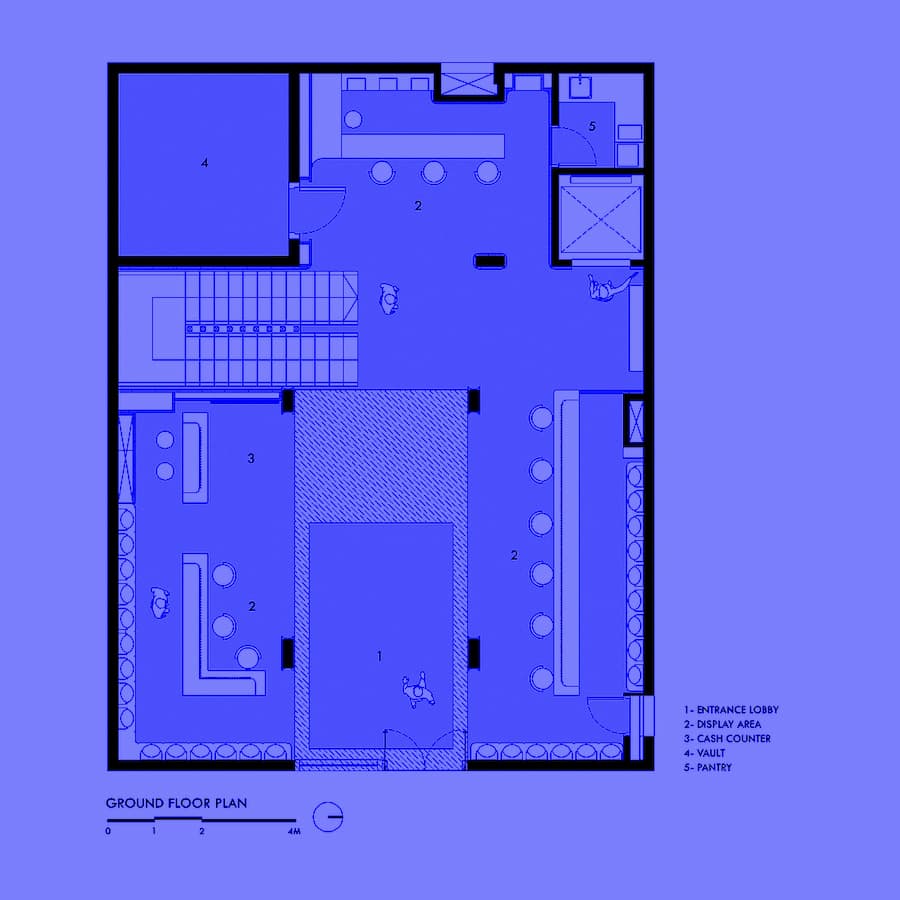 在城市帶凹槽的音量景觀