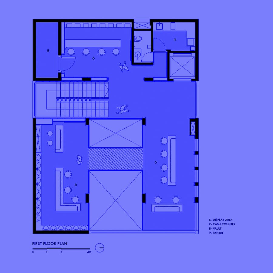 在城市帶凹槽的音量景觀