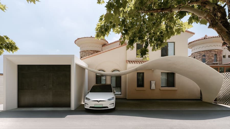 在天津，一個兼具雕塑般的克制美感與溫馨舒適的家