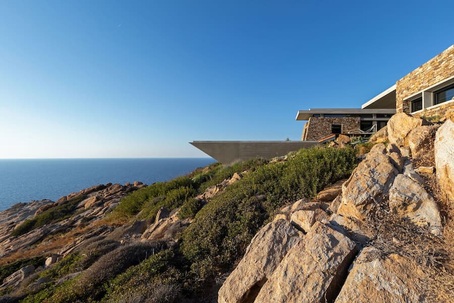 Antiparos 島現代別墅，Cycladic 群島建築外觀