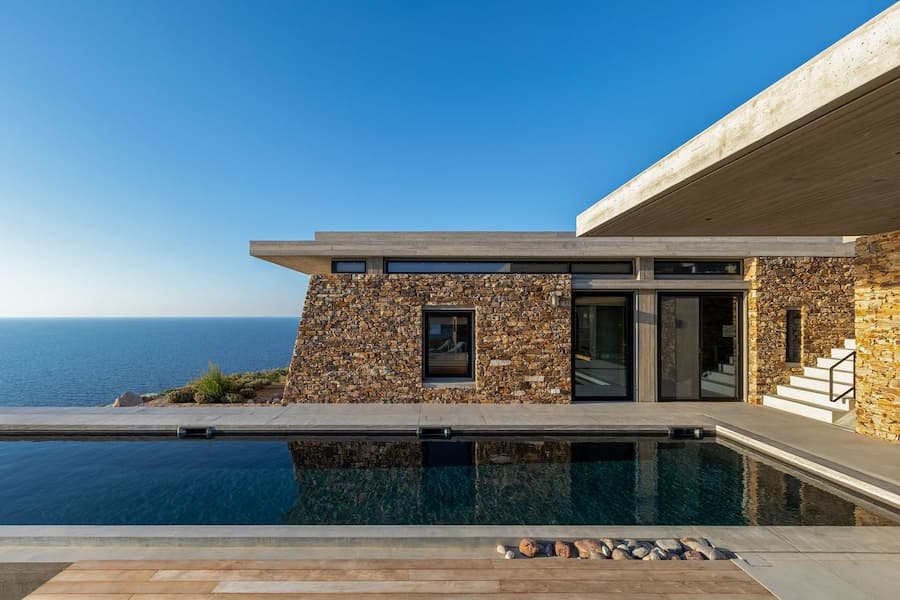 Antiparos 島現代別墅，Cycladic 群島建築外觀