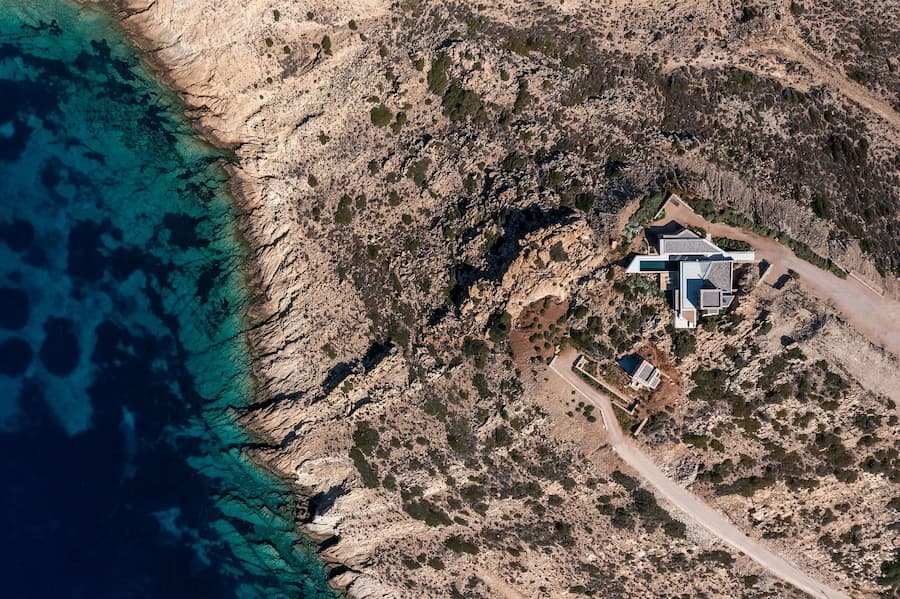 Antiparos 島現代別墅，Cycladic 群島建築外觀