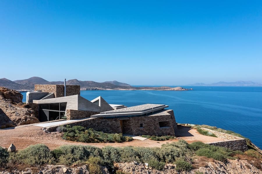 Antiparos 島現代別墅，Cycladic 群島建築外觀