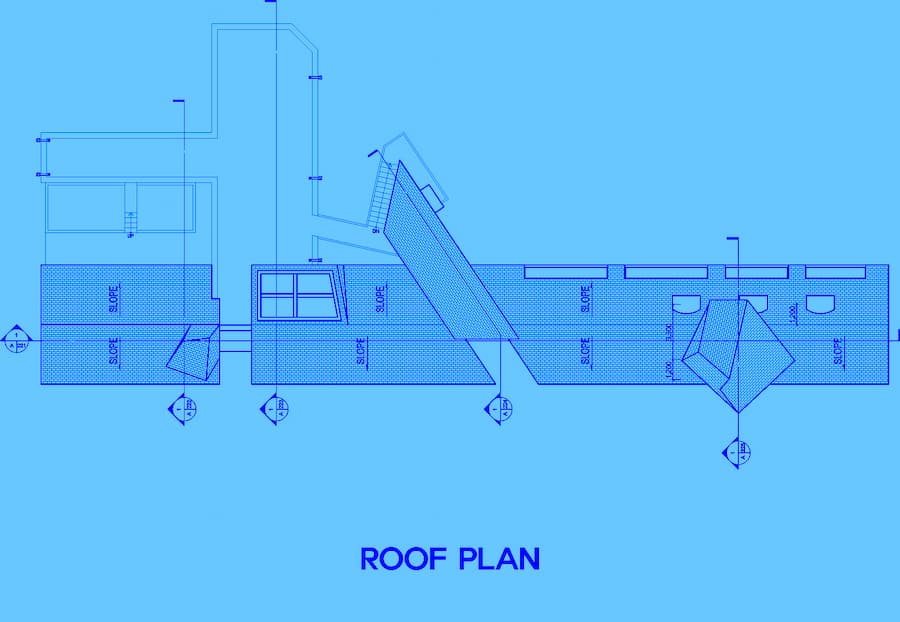 屋頂幾何延續量體但看起來更簡化