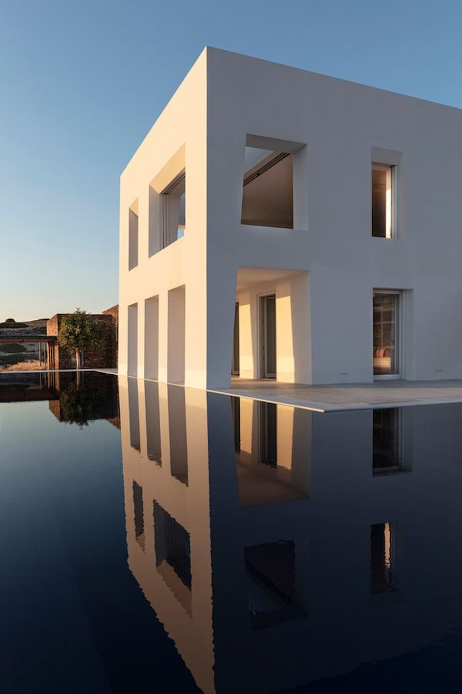 Antiparos海岸線與建築關係