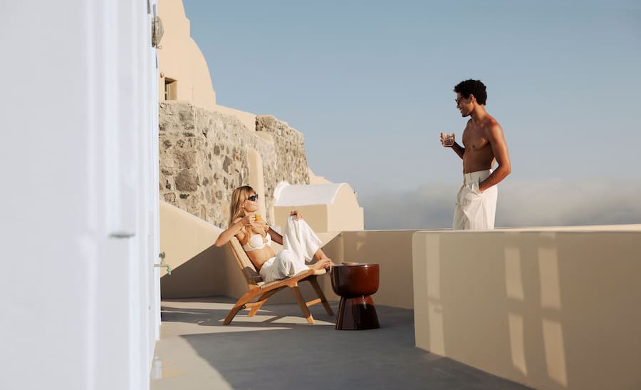 Neema Maison Finikia Santorini exterior with Cycladic architecture