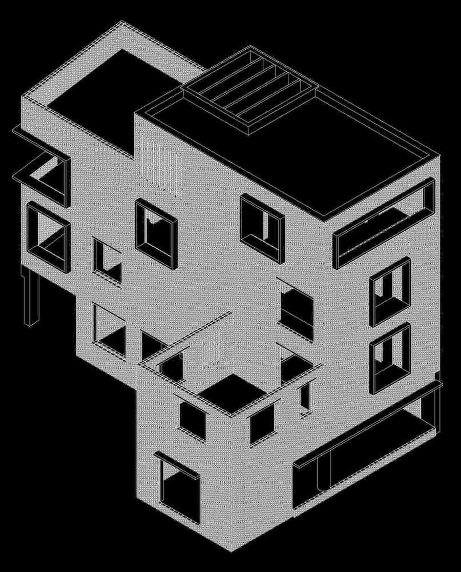 brick pattern detail showing material as narrative concept