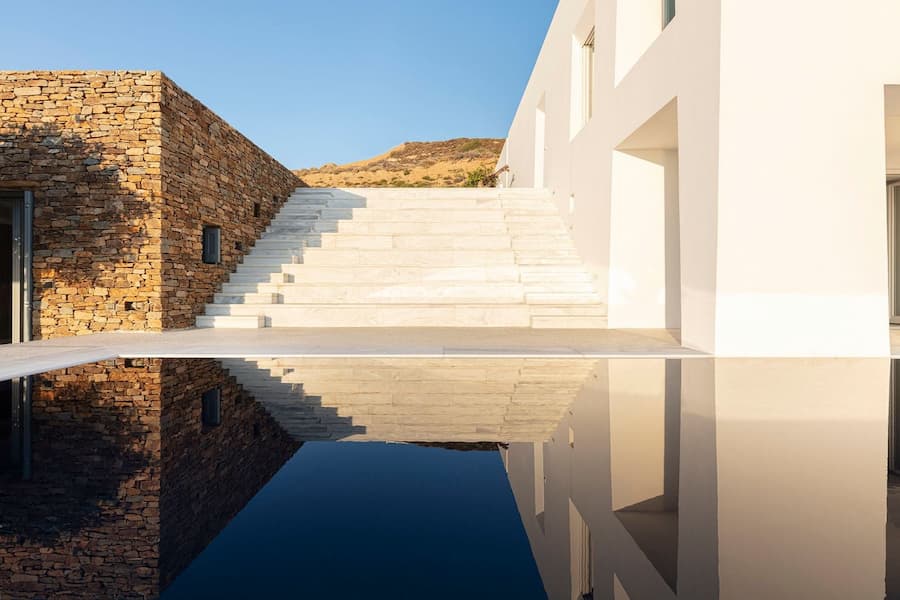 白色建築量體細部設計