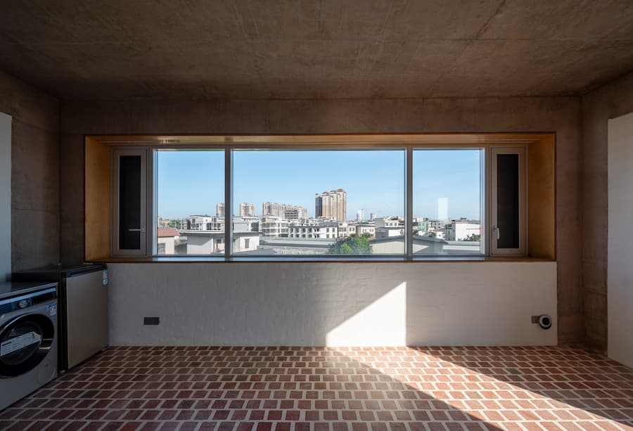 light and shadow on brick wall surface