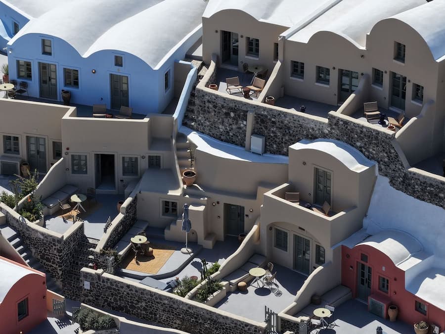 Neema Maison Finikia Santorini exterior with Cycladic architecture