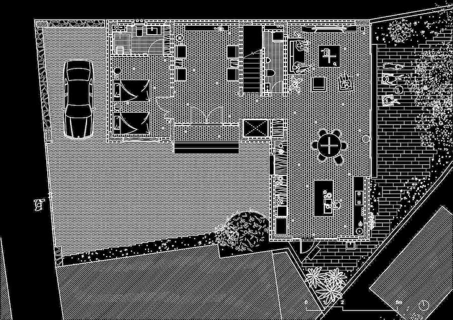 plan showing structural and spatial relationship