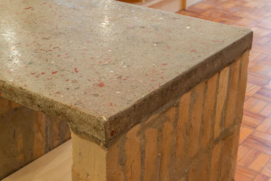 再生混凝土檯面骨材紋理細節