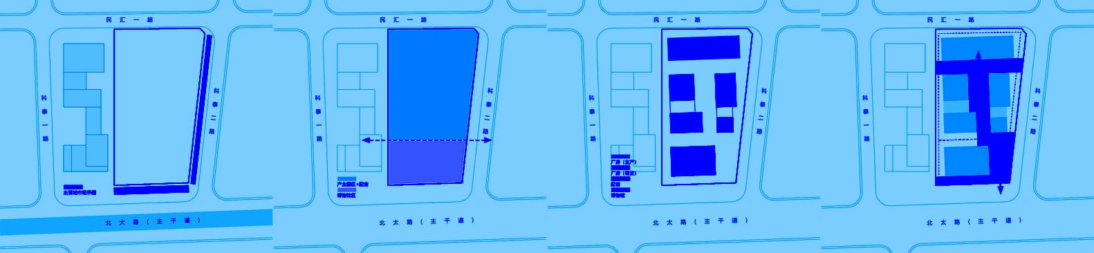 基地形狀與量體生成過程分析圖 廣州雪蕾香氛博物館