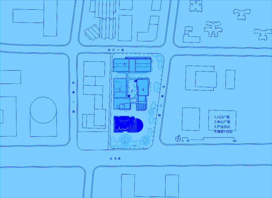 基地配置與城市關係總平面圖 廣州雪蕾香氛博物館