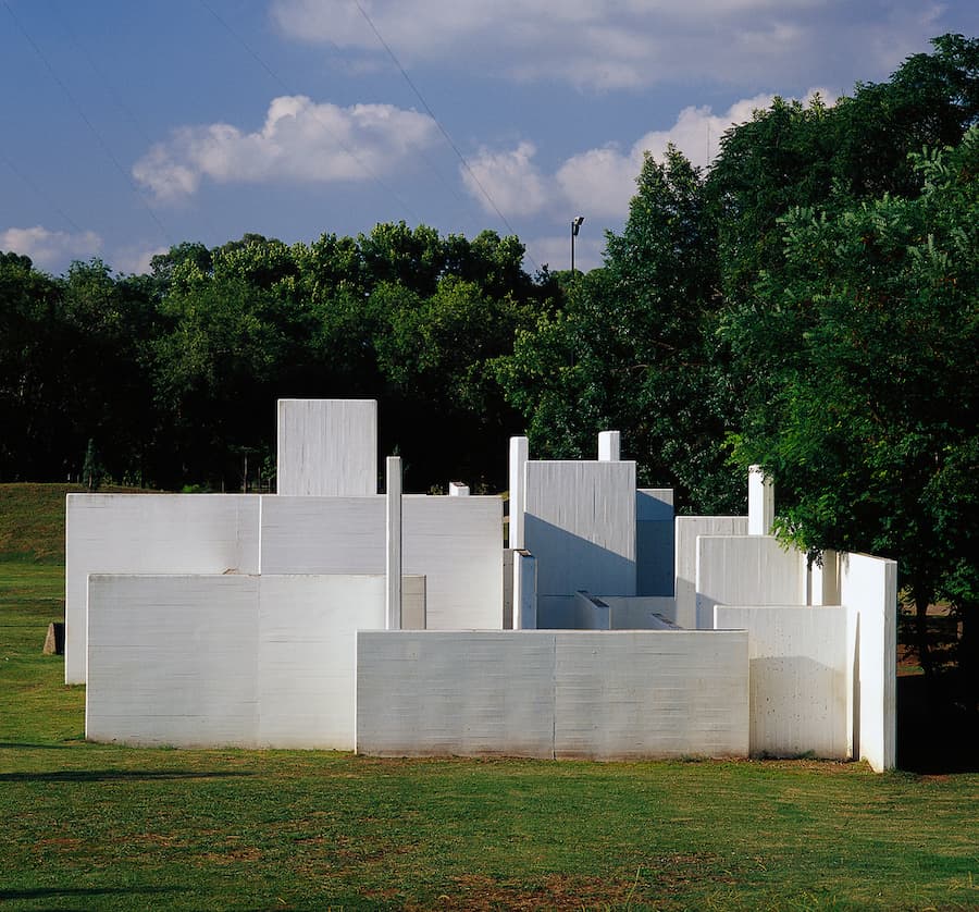 architectural play space integrated with open landscape and child-centered learning environment