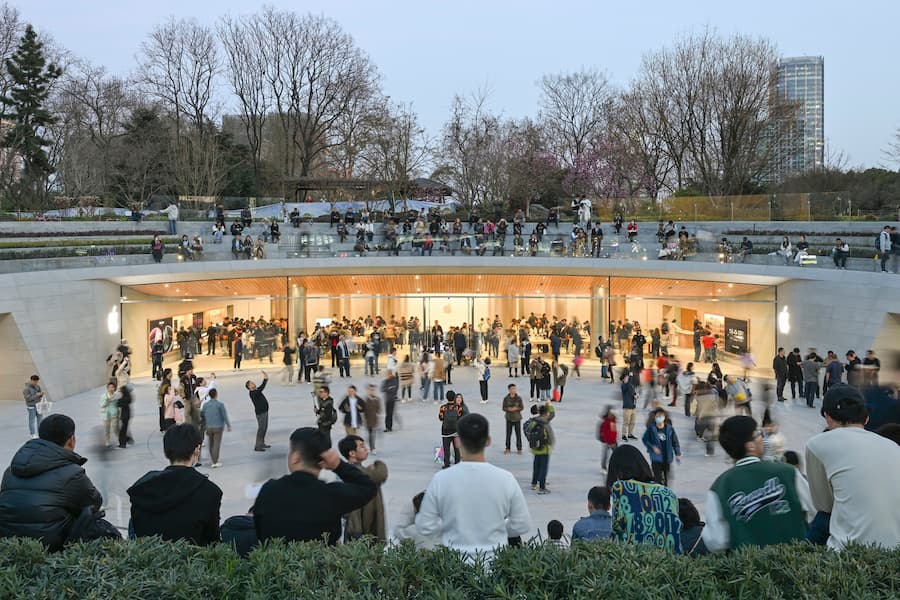 Today at Apple public gathering space at Apple Store