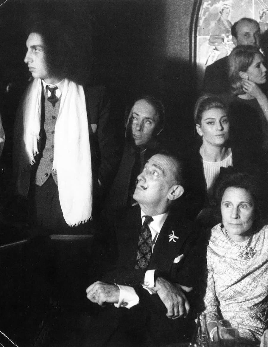 Salvador Dalí visiting the legendary Bus Palladium nightclub in Paris