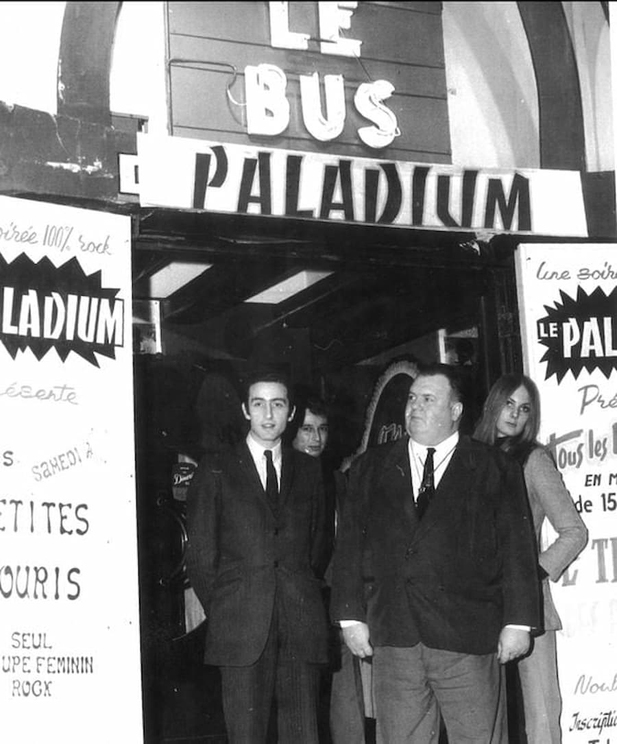 Historic entrance to the original Bus Palladium nightclub in Paris