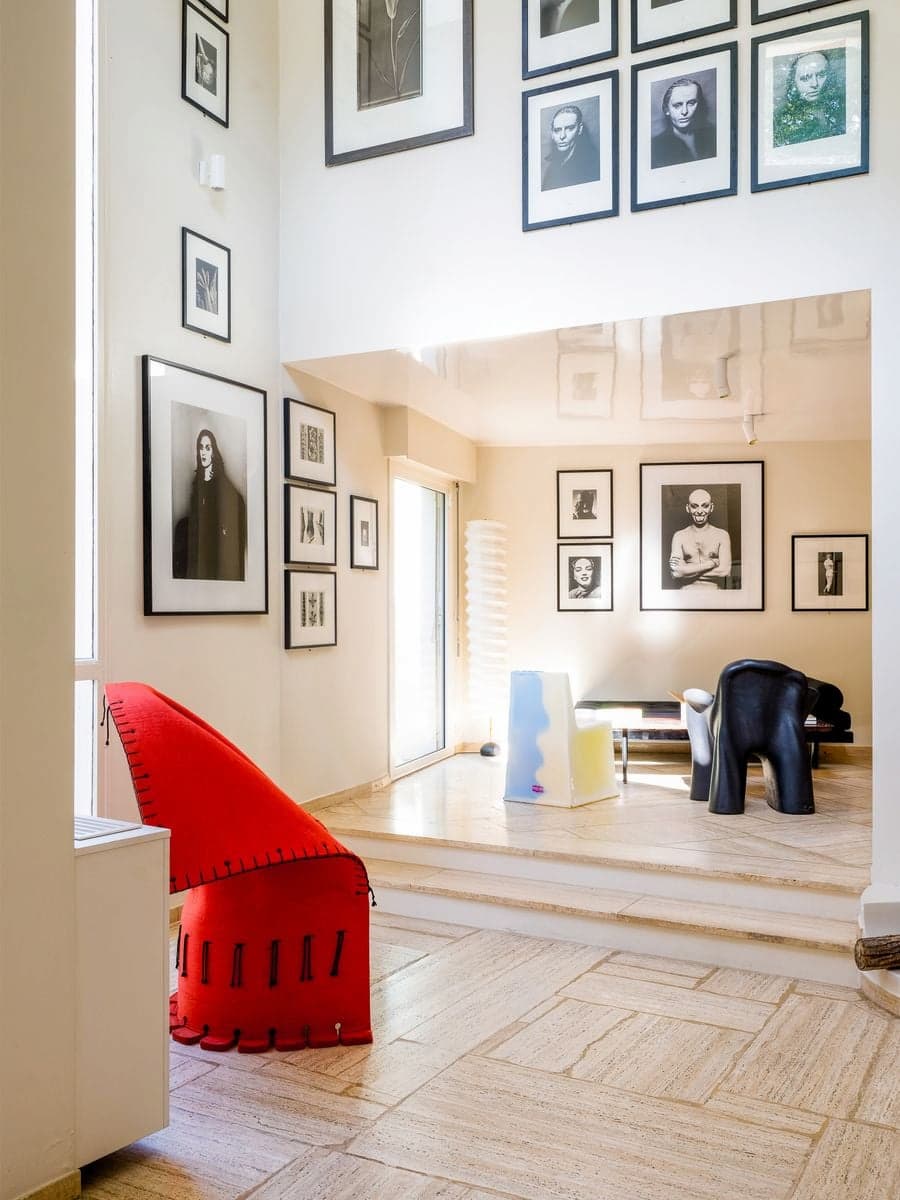 Curated interior gallery at Casa Ideale combining collectible design, contemporary furniture and Carla Sozzani photography