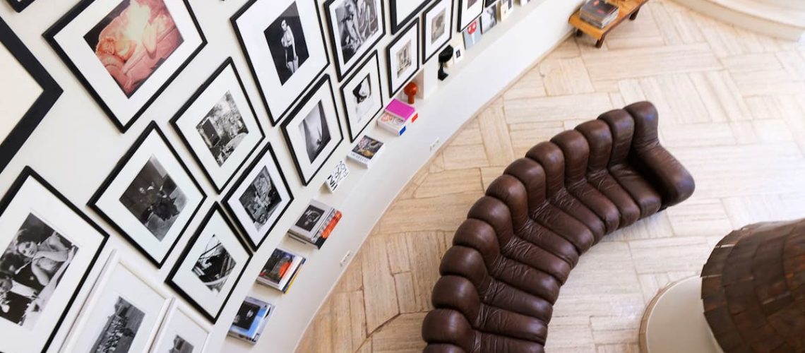 Casa Ideale at Villa Bank in Arles featuring the Living Gallery, De Sede DS-600 sofa and curated photography collection